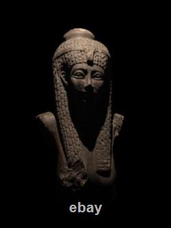 Réplique Unique Statue de la Reine Cléopâtre Égyptienne Musées Égyptiens Art Déco