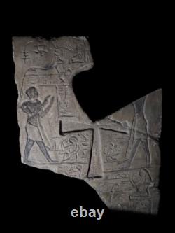 Réplique de pièce de musée unique en son genre, décor en relief égyptien du prêtre Amenyseneb