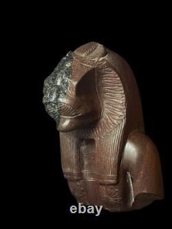 Réplique unique d'un artefact égyptien pour la déesse Sekhmet, statuette faite main