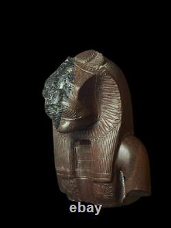 Réplique unique d'un artefact égyptien pour la déesse Sekhmet, statuette faite main