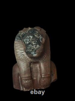 Réplique unique d'un artefact égyptien pour la déesse Sekhmet, statuette faite main