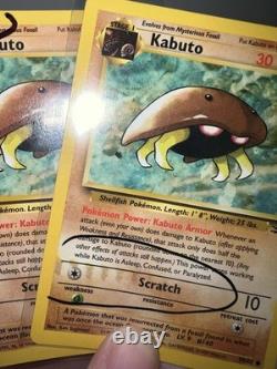 Rois Kabuto, vraies cartes Chase, erreur d’impression Fossil 50/62, pièce unique rare