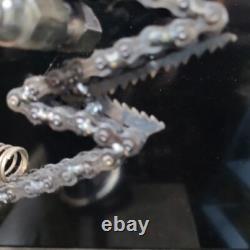SCULPTURE EN ART DE RECYCLAGE STEAMPUNK HAMMERHEAD SHARK UNIQUE EN SON GENRE (OOAK) 17 X 18