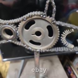 SCULPTURE EN ART DE RECYCLAGE STEAMPUNK HAMMERHEAD SHARK UNIQUE EN SON GENRE (OOAK) 17 X 18
