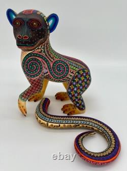 SINGE - Magnifique alebrije en bois sculpté à la main, unique en son genre, de Oaxaca, Mexique