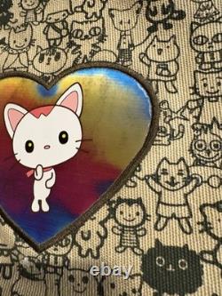 Sac messager vintage holographique Sanrio 100 chats des années 90, unique en son genre et rare