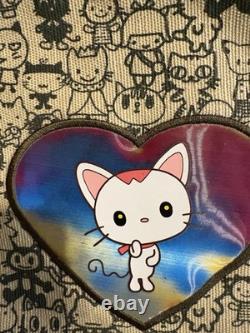 Sac messager vintage holographique Sanrio 100 chats des années 90, unique en son genre et rare