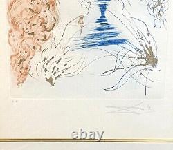 Salvador Dali Original Art 1/1 Hand-signé Etching 1971 Artist Proof Gold Auto