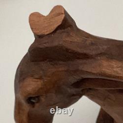 Scène de crèche de Noël en bois sculpté à la main, unique en son genre (crèche sans Jésus)