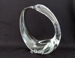 Sculpture d'oiseau ronde soufflée à la main en verre de Murano, unique en son genre, signée, 9,75 pouces.