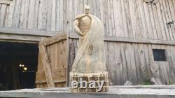 Sculpture en bois de Batman, pièce unique, sculptée par moi à partir d’une seule bûche