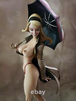 Sideshow Spiderman Gwen Stacy Statue Personnalisée Topless Rare Mary Jane One Of Kind