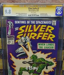 Silver Surfer 2 Cgc 9.8 Série Signature Stan Lee! Unique En Son Genre! 1968