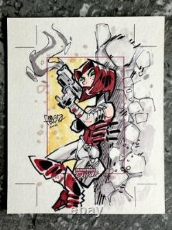 Sin Sketch Card Art par Edwardo Ferrara Dangerous Divas, unique en son genre 2011