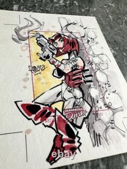 Sin Sketch Card Art par Edwardo Ferrara Dangerous Divas, unique en son genre 2011