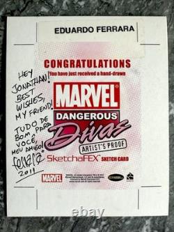 Sin Sketch Card Art par Edwardo Ferrara Dangerous Divas, unique en son genre 2011
