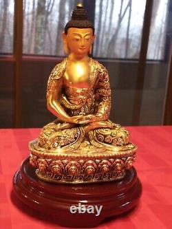 Statue de Bouddha unique en son genre en or 24 carats faite à la main au Tibet, mesurant 8 pouces de haut, vendue aux États-Unis