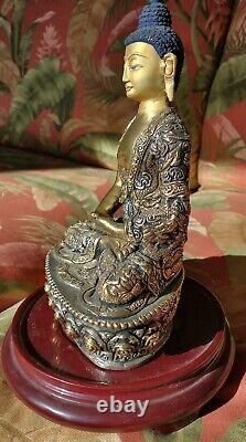 Statue de Bouddha unique en son genre en or 24 carats faite à la main au Tibet, mesurant 8 pouces de haut, vendue aux États-Unis