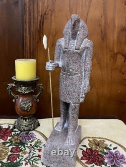 Statue de Dieu Thoth en grande taille, faite à la main, unique en son genre, tenant un sceptre, Dieu égyptien