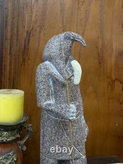 Statue de Dieu Thoth en grande taille, faite à la main, unique en son genre, tenant un sceptre, Dieu égyptien