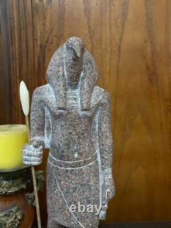 Statue de Dieu Thoth en grande taille, faite à la main, unique en son genre, tenant un sceptre, Dieu égyptien