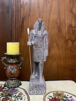 Statue de Dieu Thoth en grande taille, faite à la main, unique en son genre, tenant un sceptre, Dieu égyptien
