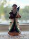 Statue De Père Noël Vintage Unique En Son Genre Vert/blanc