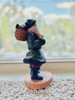 Statue de Père Noël vintage unique en vert