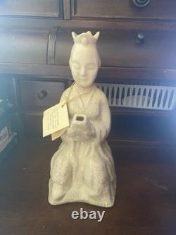 Statue en poterie Bat Trang vintage faite à la main, unique en son genre