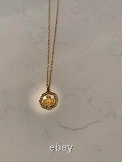 Stupéfiant Un Dôme De 14k De La Longueur Du Rocher 18 Pendentif