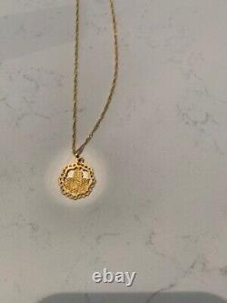 Stupéfiant Un Dôme De 14kt De La Longueur Du Rocher 18 Pendentif