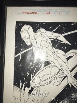 Surfeur d'Argent Art Original Numéro 125 Page 1 Page d'Éclaboussure Ron Garney