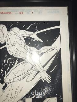 Surfeur d'Argent Art Original Numéro 125 Page 1 Page d'Éclaboussure Ron Garney