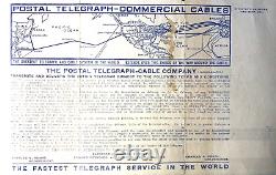 TELEGRAMME ORIGINAL UNIQUE DE WOODROW WILSON DE 1915 avec COA ET ENVELOPPE ORIGINALE