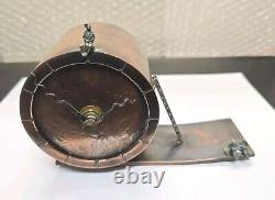 Table Horloge Steampunk Unique en Son Genre Fait Main en Cuivre Signée par l'Auteur