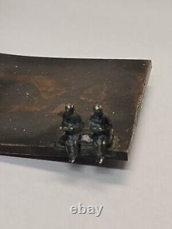 Table Horloge Steampunk Unique en Son Genre Fait Main en Cuivre Signée par l'Auteur