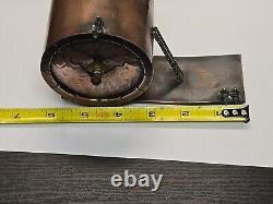 Table Horloge Steampunk Unique en Son Genre Fait Main en Cuivre Signée par l'Auteur