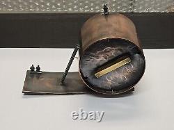 Table Horloge Steampunk Unique en Son Genre Fait Main en Cuivre Signée par l'Auteur