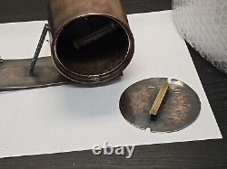 Table Horloge Steampunk Unique en Son Genre Fait Main en Cuivre Signée par l'Auteur