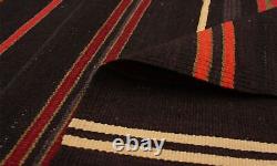 Tapis Kilim Vintage 4'3 x 8'2 Tapis en Laine Traditionnel Tissé à la Main