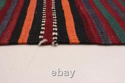 Tapis Kilim Vintage 4'5 x 9'0 Tapis Traditionnel en Laine Tissé à la Main