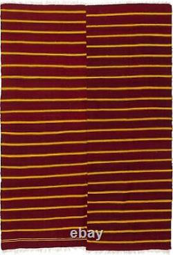 Tapis Kilim Vintage 5'1 x 7'1 Tapis en Laine Traditionnel Tissé à la Main