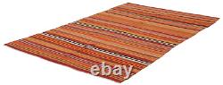 Tapis Kilim Vintage 5'3 x 9'2 Tapis en Laine Traditionnel Tissé à la Main