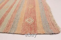 Tapis Kilim Vintage 5'4 x 10'8 Tapis en Laine Traditionnel Tissé à la Main