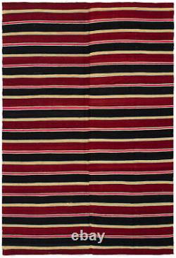 Tapis Kilim Vintage 5'4 x 7'7 Tapis en Laine Traditionnel Tissé à la Main