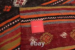 Tapis Kilim Vintage 5'4 x 9'7 Tapis Traditionnel en Laine Tissé à la Main