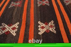 Tapis Kilim Vintage 5'9 x 10'8 Tapis Traditionnel en Laine Tissé à la Main