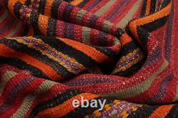 Tapis Kilim en laine traditionnel tissé à la main vintage 5'1 x 9'3