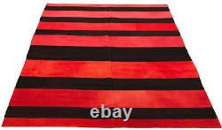 Tapis Kilim vintage 6'6 x 7'11 Tapis traditionnel en laine tissé à la main