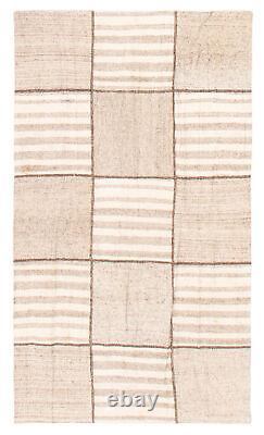 Tapis Vintage Tissé à la Main 3'11 x 6'6 Tapis Kilim Traditionnel en Laine
